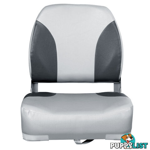 Set of 2 Swivel Folding Marine Boat Seats Grey Black