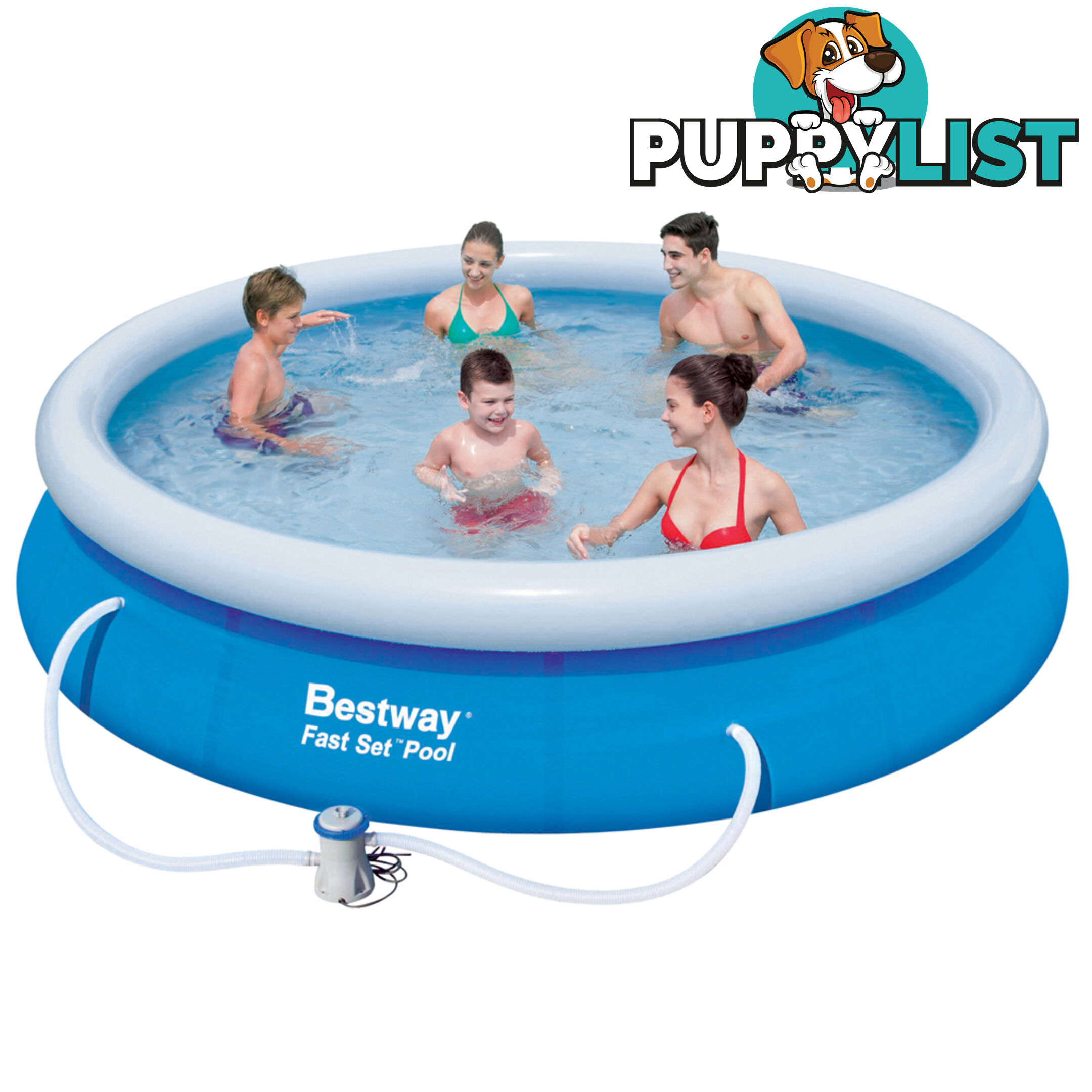 Bestway Above Ground Fast Set Swimming Pool Blue