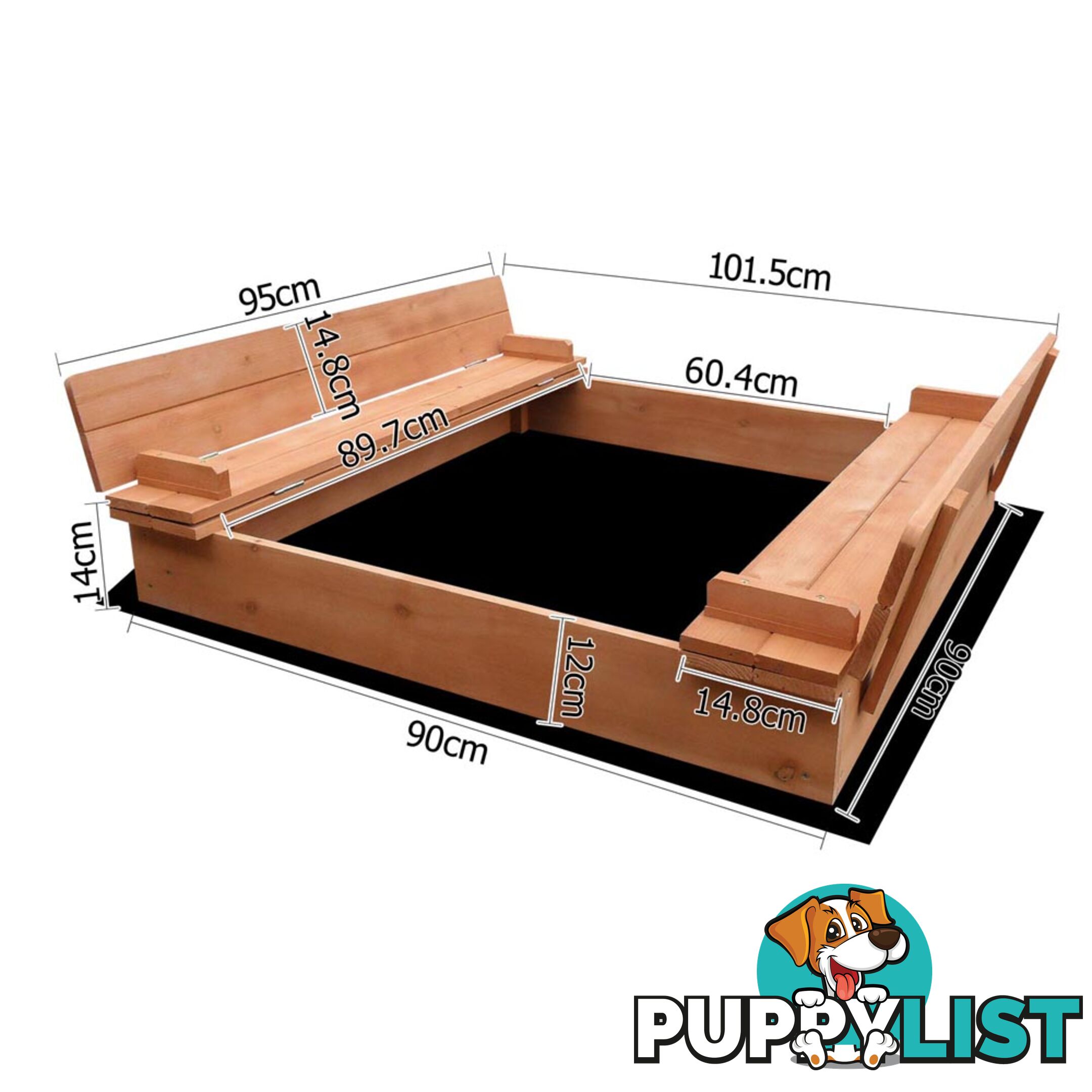 Children Square Sand Pit 95cm