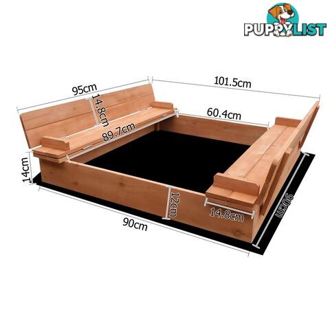 Children Square Sand Pit 95cm