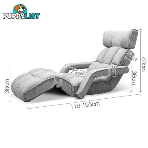 Single Size Lounge Chair with Arms _ÑÐ Grey