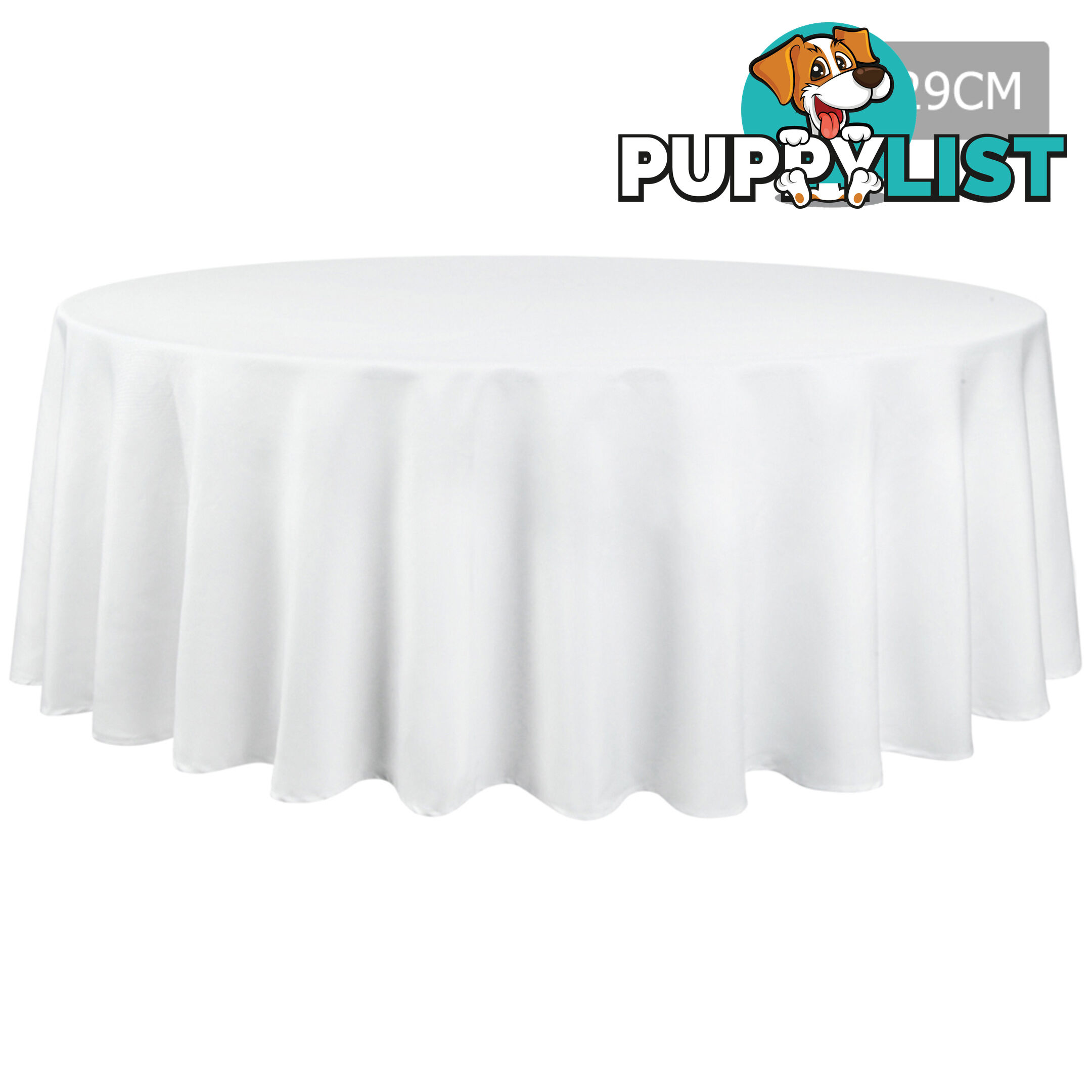 4 Pcs Wedding Table Cloth Round 229cm White