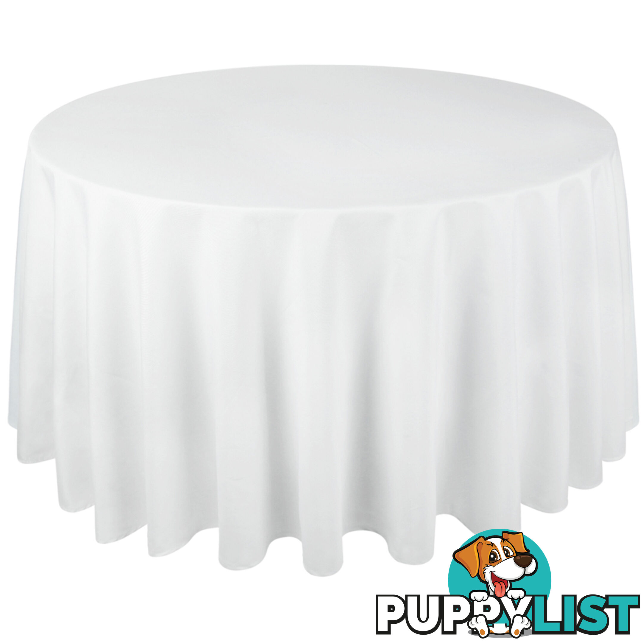 4 Pcs Wedding Table Cloth Round 229cm White