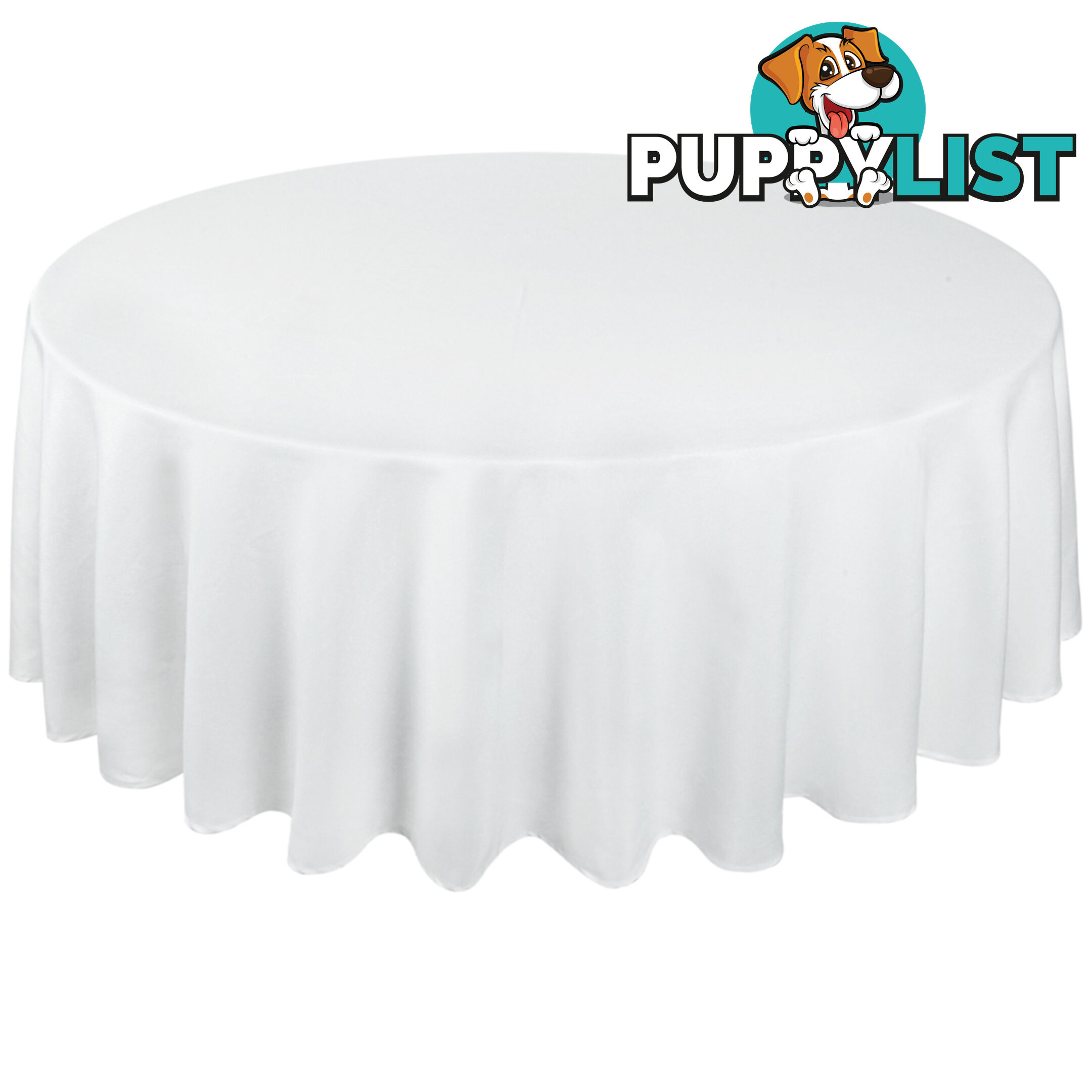 4 Pcs Wedding Table Cloth Round 229cm White