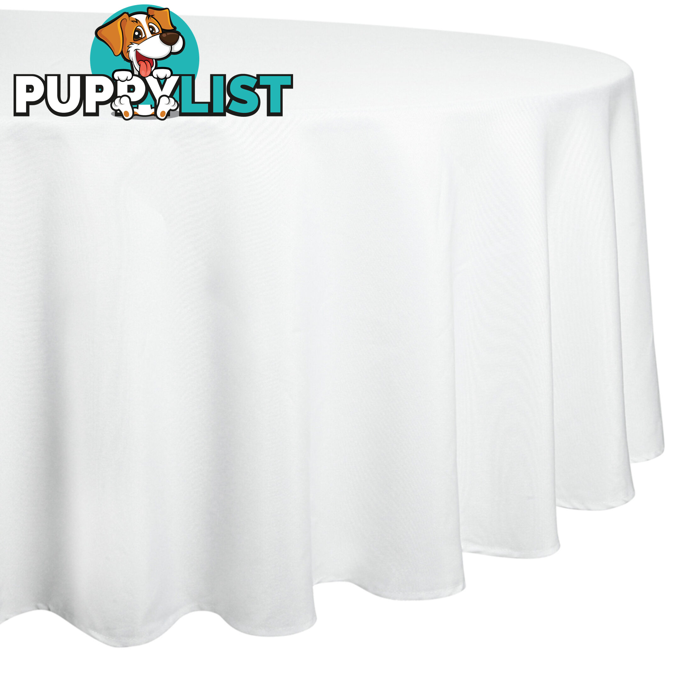 4 Pcs Wedding Table Cloth Round 229cm White