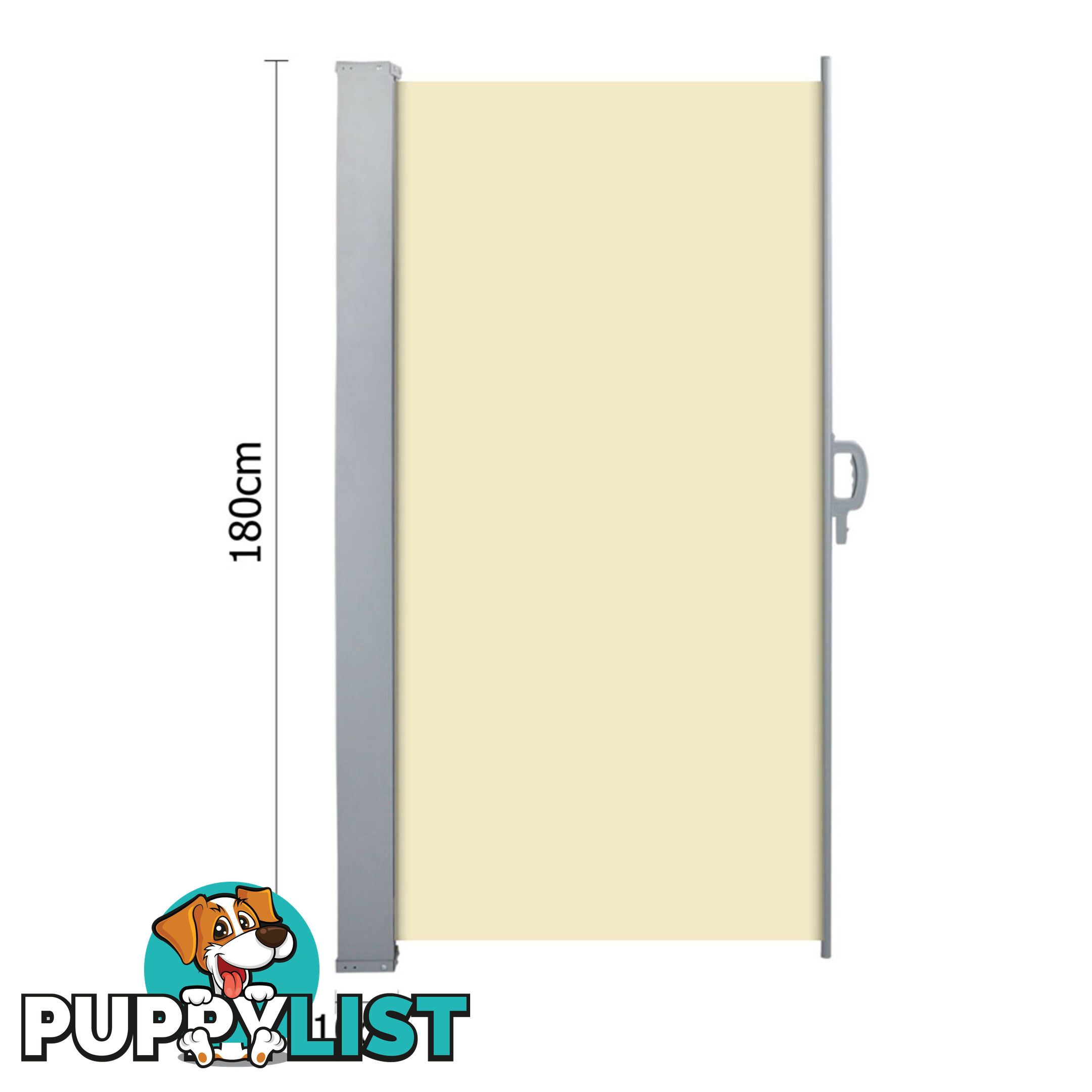 Retractable Side Awning Shade 180cm Beige