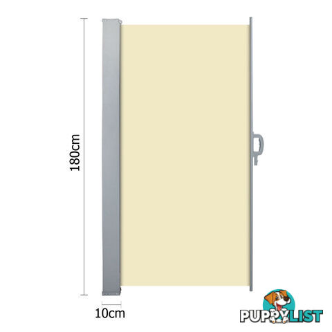 Retractable Side Awning Shade 180cm Beige