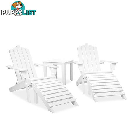 Adirondack Chairs & Side Table  5 Piece Set