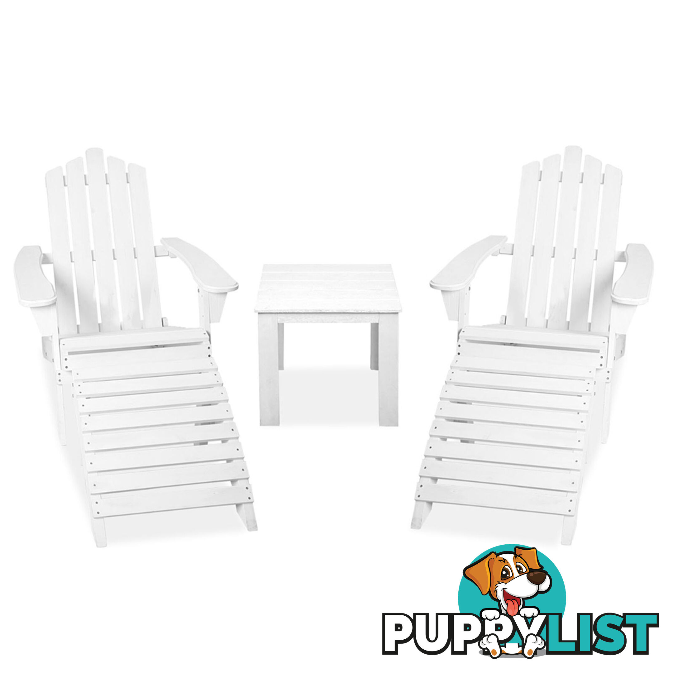 Adirondack Chairs & Side Table  5 Piece Set