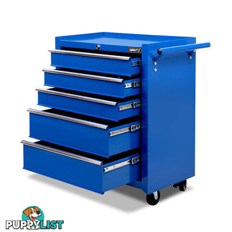 5 Drawers Roller Toolbox Cabinet  Blue