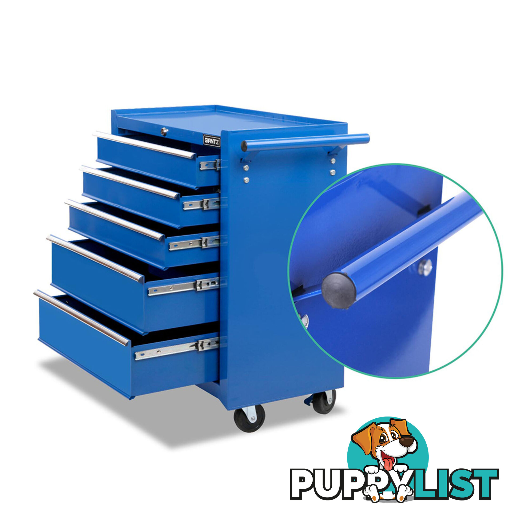 5 Drawers Roller Toolbox Cabinet  Blue