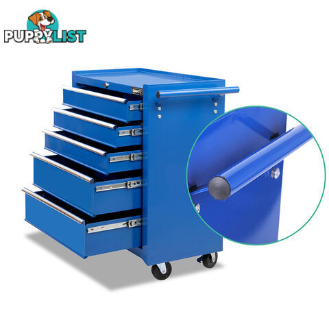 5 Drawers Roller Toolbox Cabinet  Blue