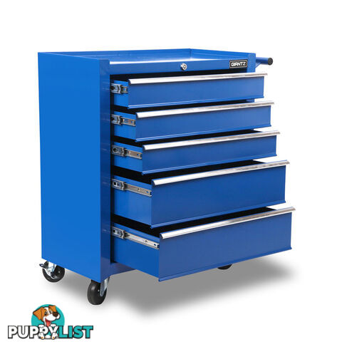 5 Drawers Roller Toolbox Cabinet  Blue