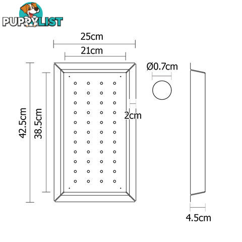 Stainless Steel Kitchen Sink Colander Rectangle