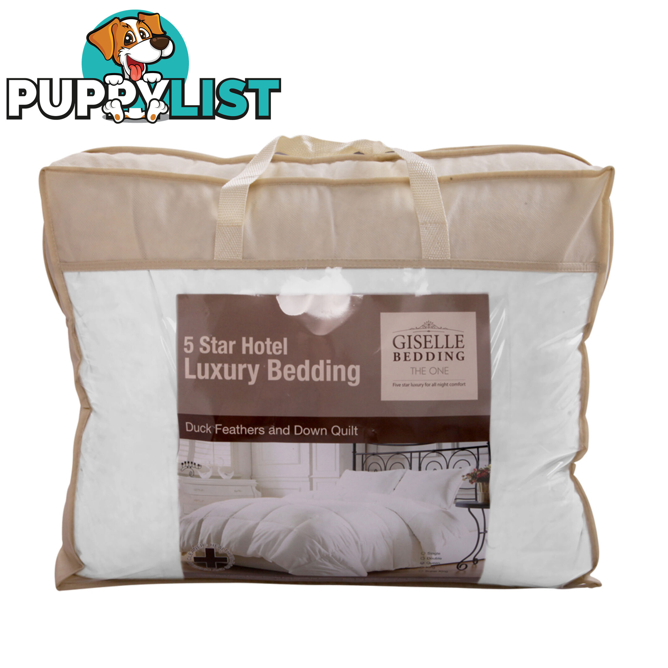 Duck Feather Down Quilt Super King White