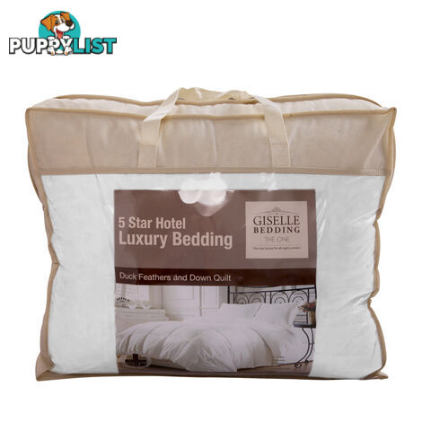 Duck Feather Down Quilt Super King White