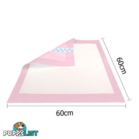 200 Puppy Pet Dog Toilet Training Pads Pink