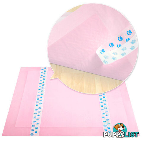 200 Puppy Pet Dog Toilet Training Pads Pink