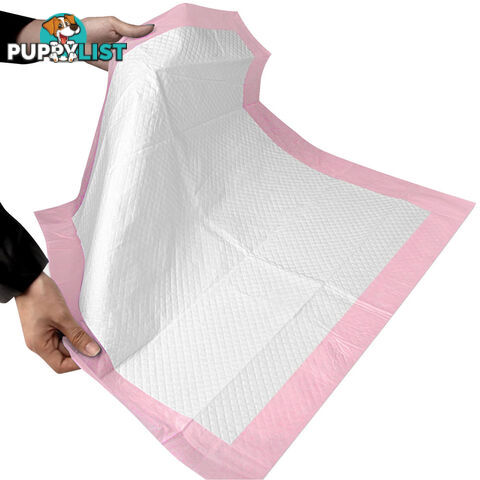 200 Puppy Pet Dog Toilet Training Pads Pink