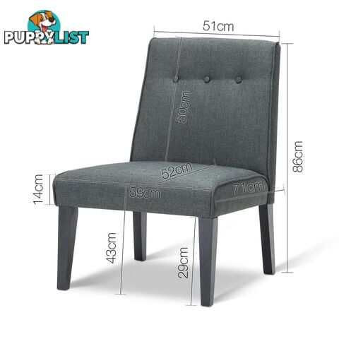 Fabric Dining Lounge Chair - Grey