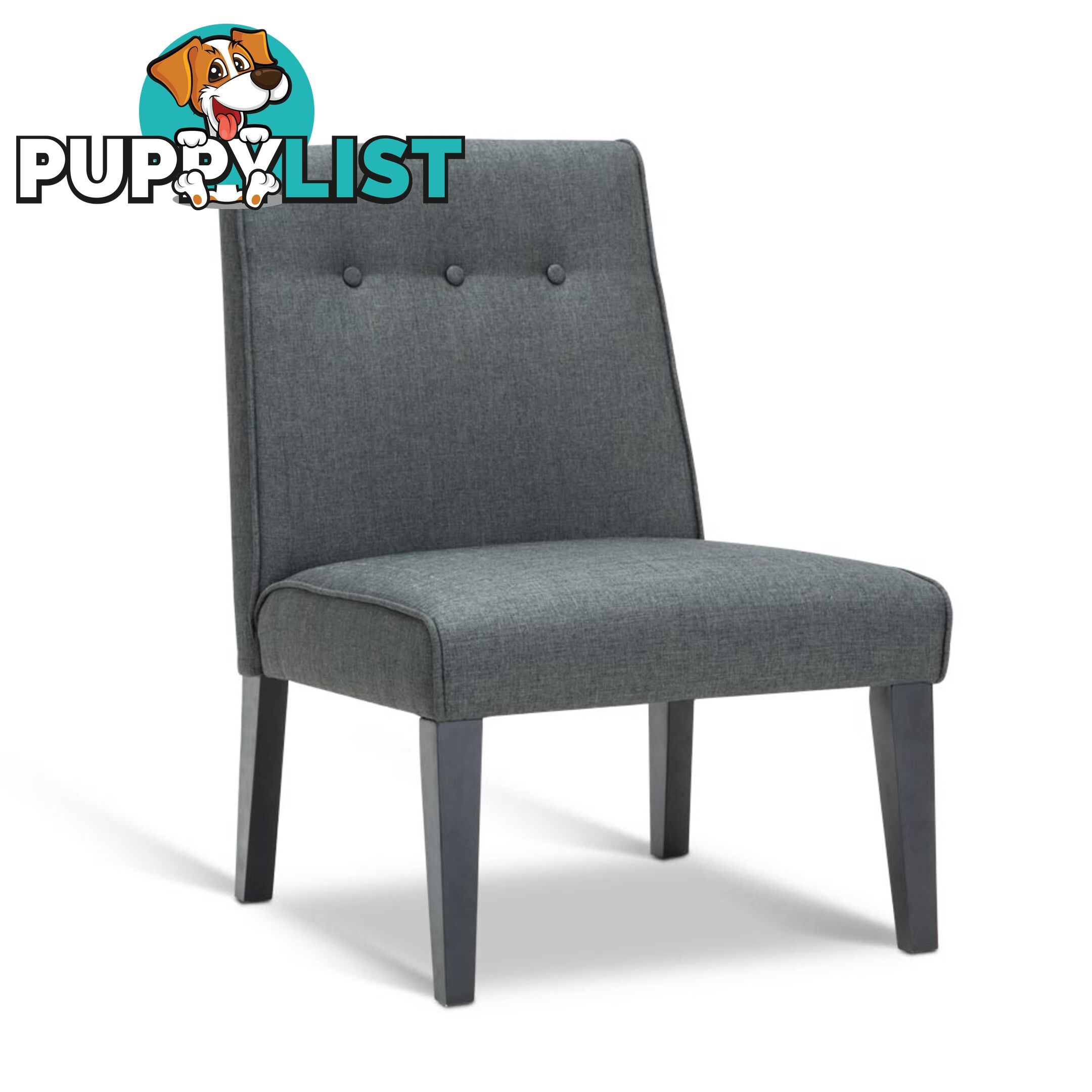 Fabric Dining Lounge Chair - Grey