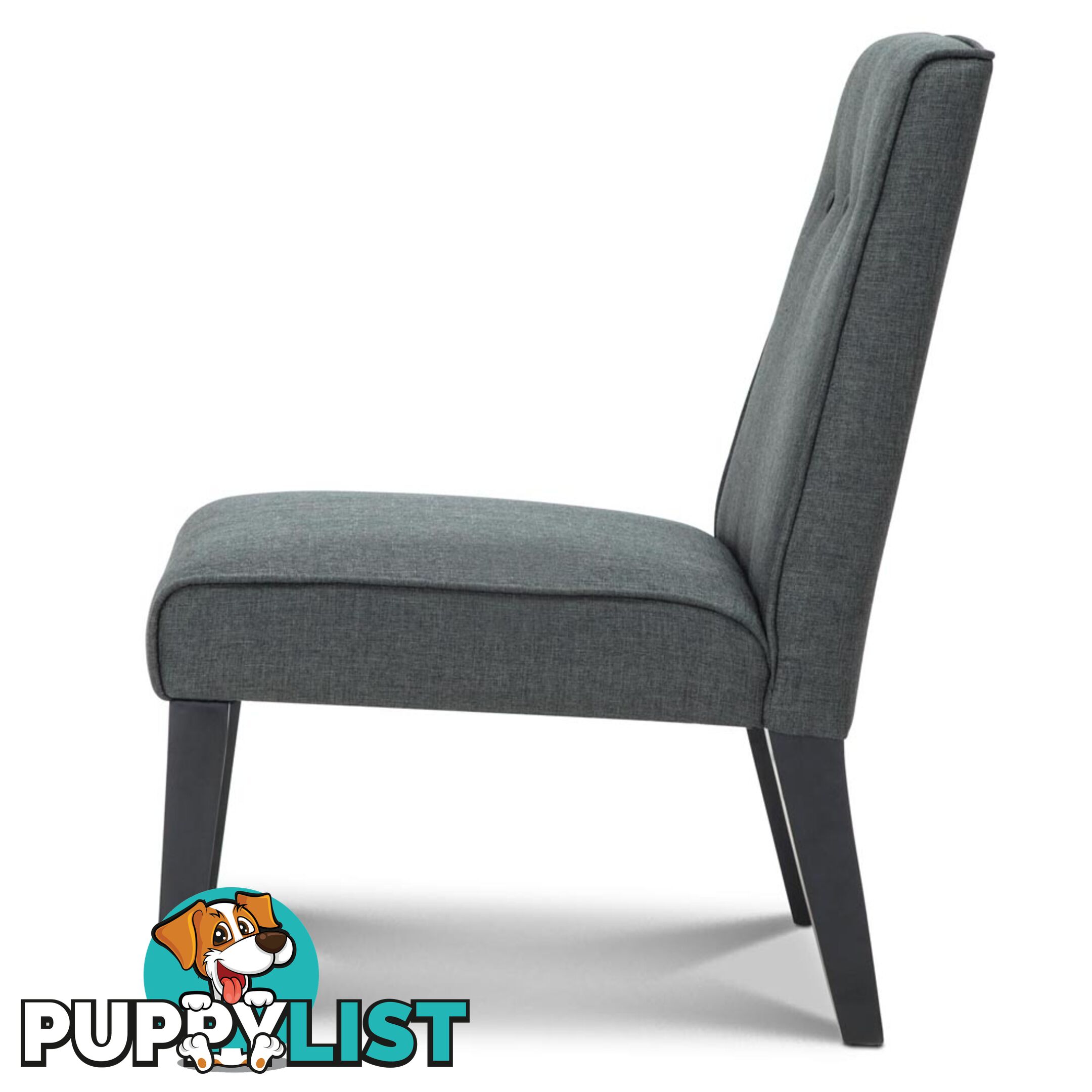 Fabric Dining Lounge Chair - Grey