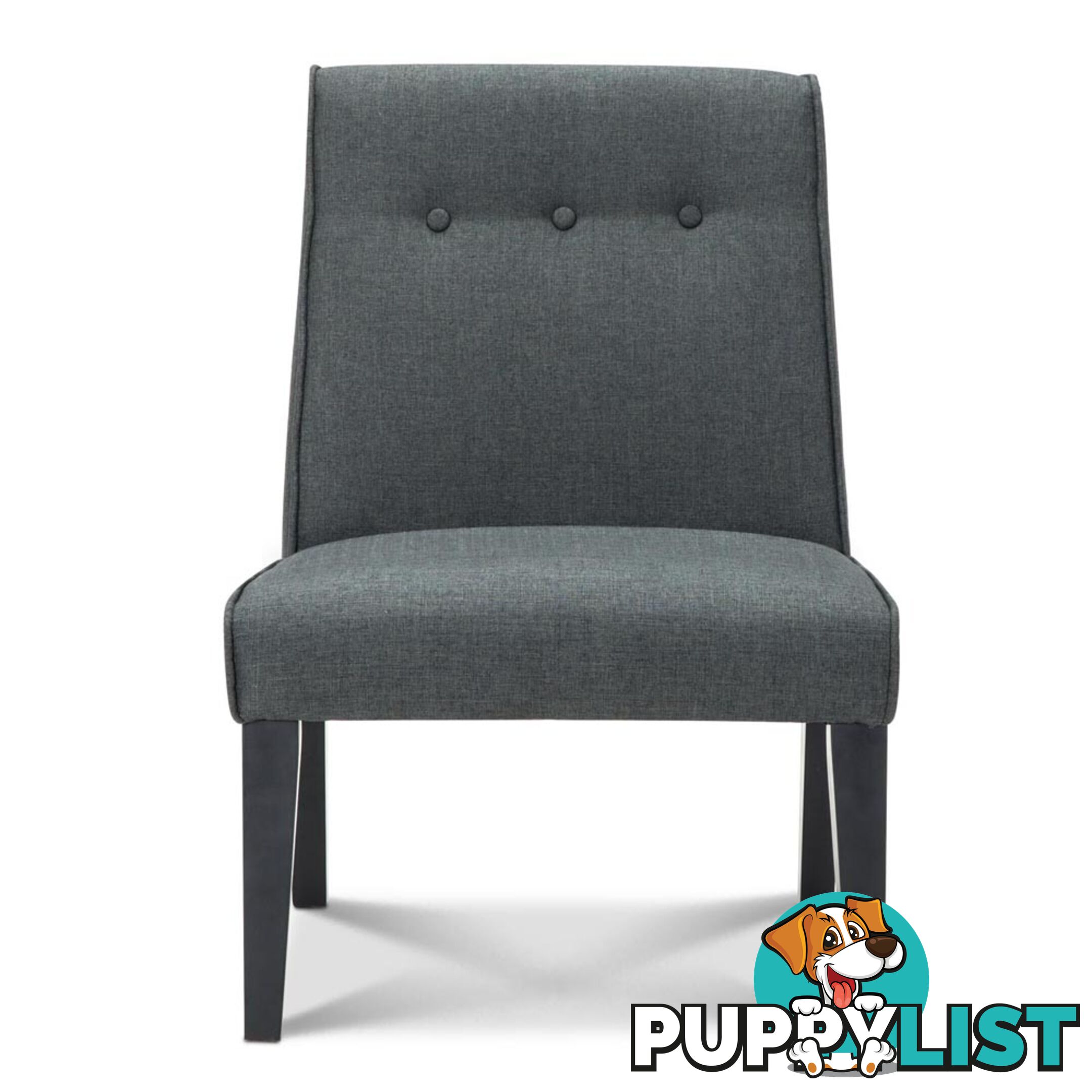 Fabric Dining Lounge Chair - Grey