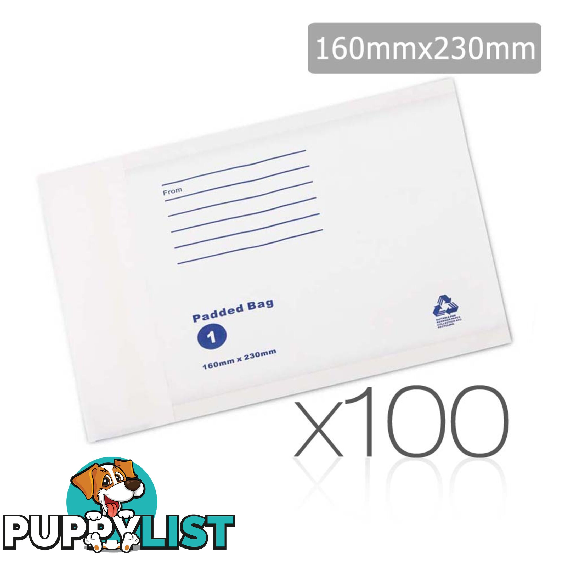 Bubble Padded Mail Envelopes 100pcs 160mm x 230mm