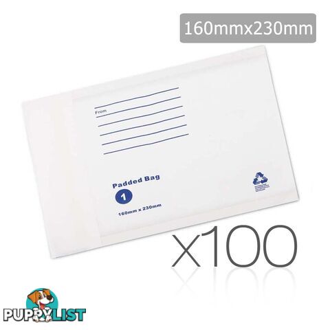 Bubble Padded Mail Envelopes 100pcs 160mm x 230mm