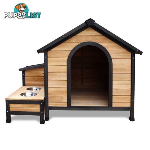 Timber Dog Kennel w/ Food Bowls