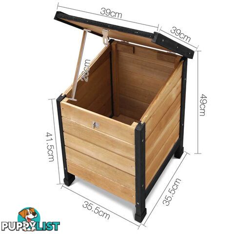 Timber Dog Kennel w/ Food Bowls