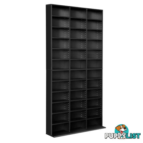 Adjustable CD DVD Book Storage Shelf Black