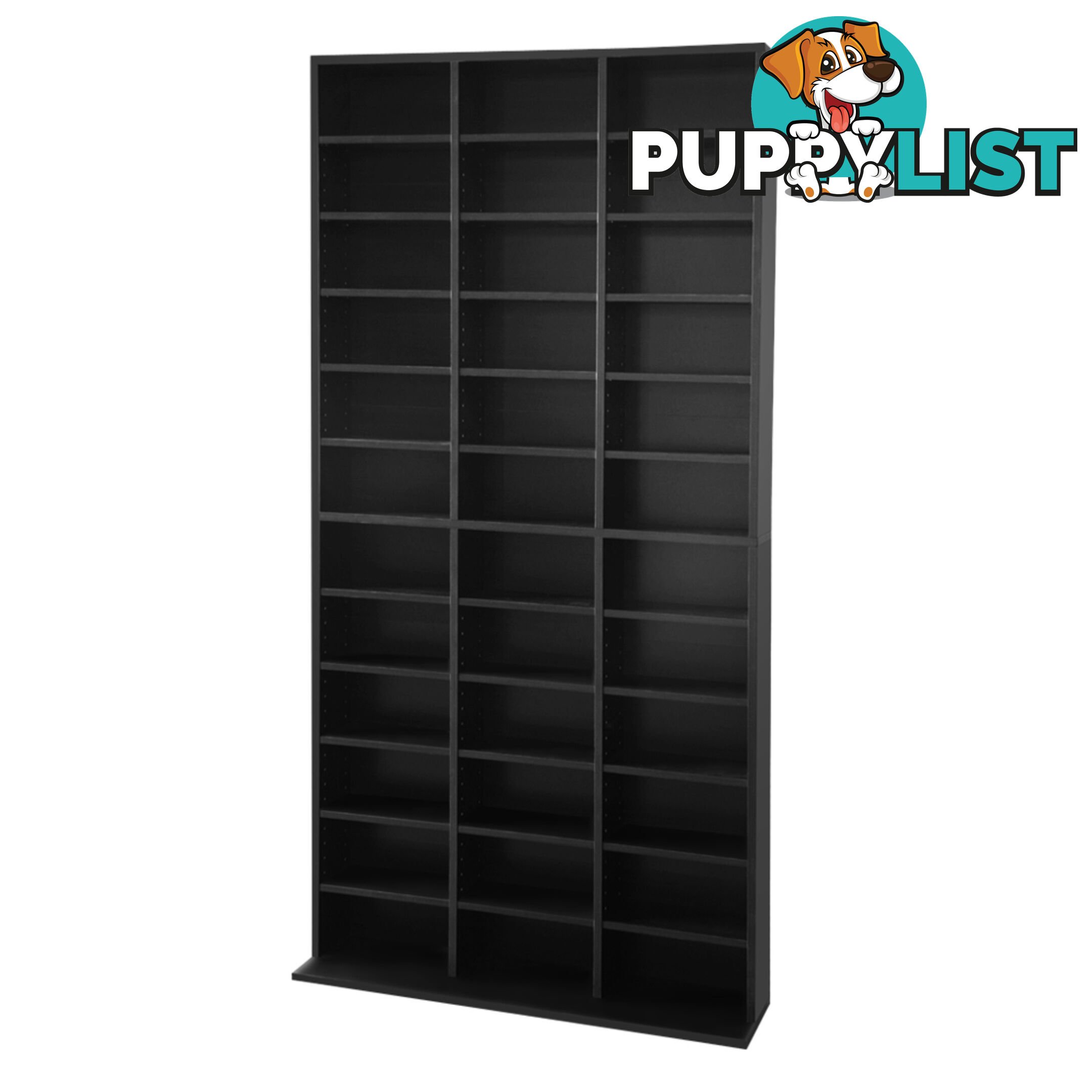 Adjustable CD DVD Book Storage Shelf Black