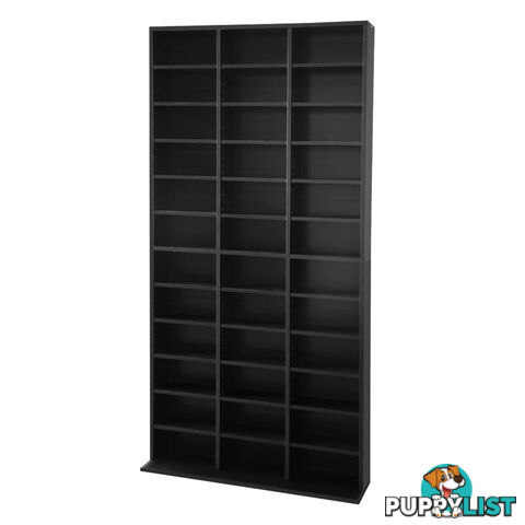 Adjustable CD DVD Book Storage Shelf Black