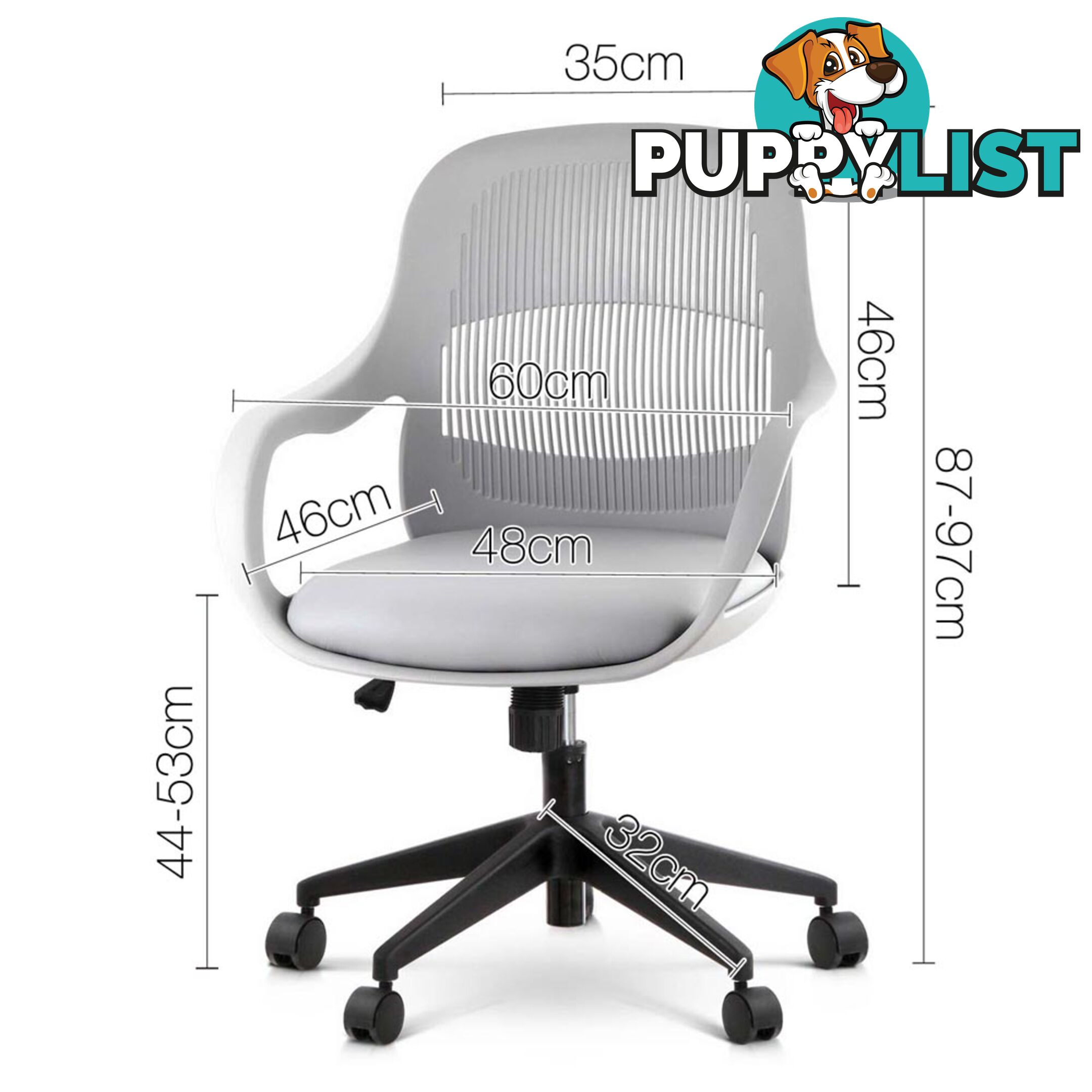 Modern Office Desk Chair  - Grey