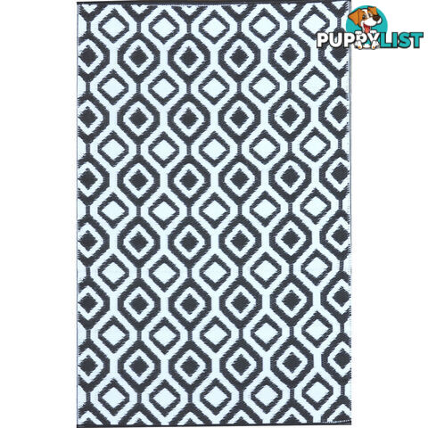 Honeycomb Reversable Rug Balck & White 120x180cm