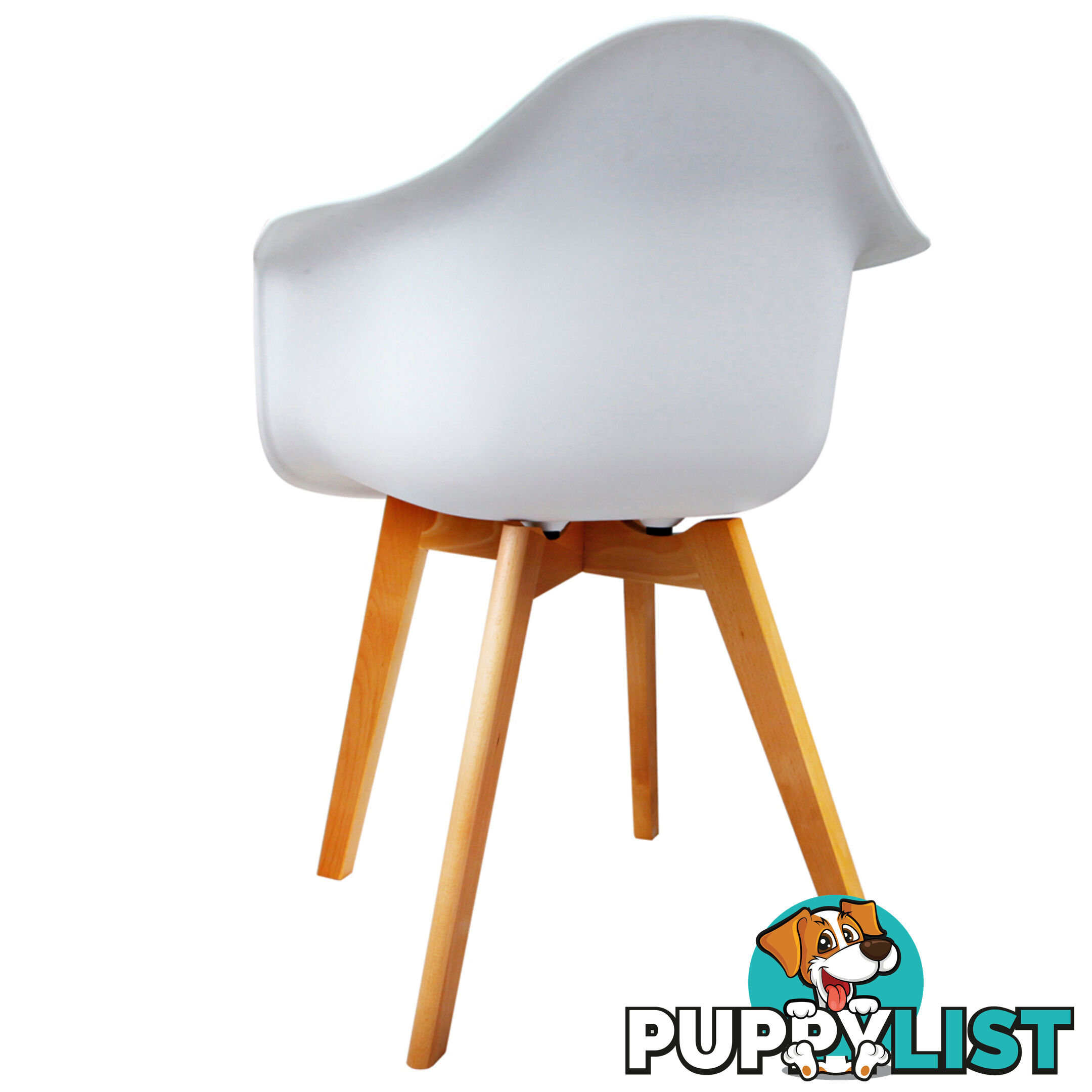 Set of 2 Replica Eames Armchairs White