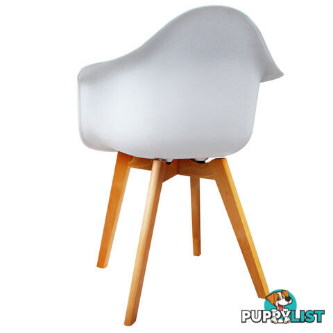 Set of 2 Replica Eames Armchairs White