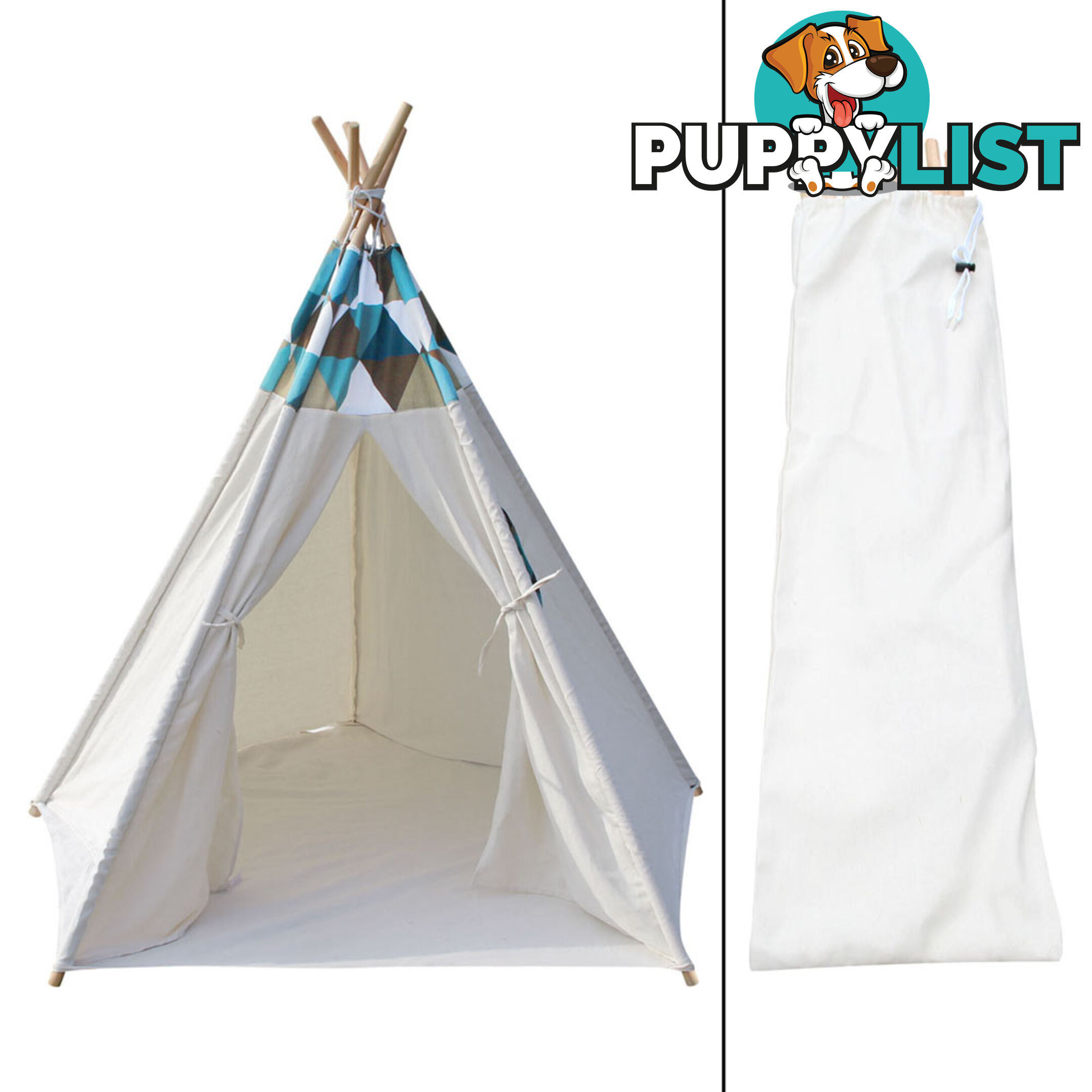 5 Poles Teepee Tent w/ Storage Bag