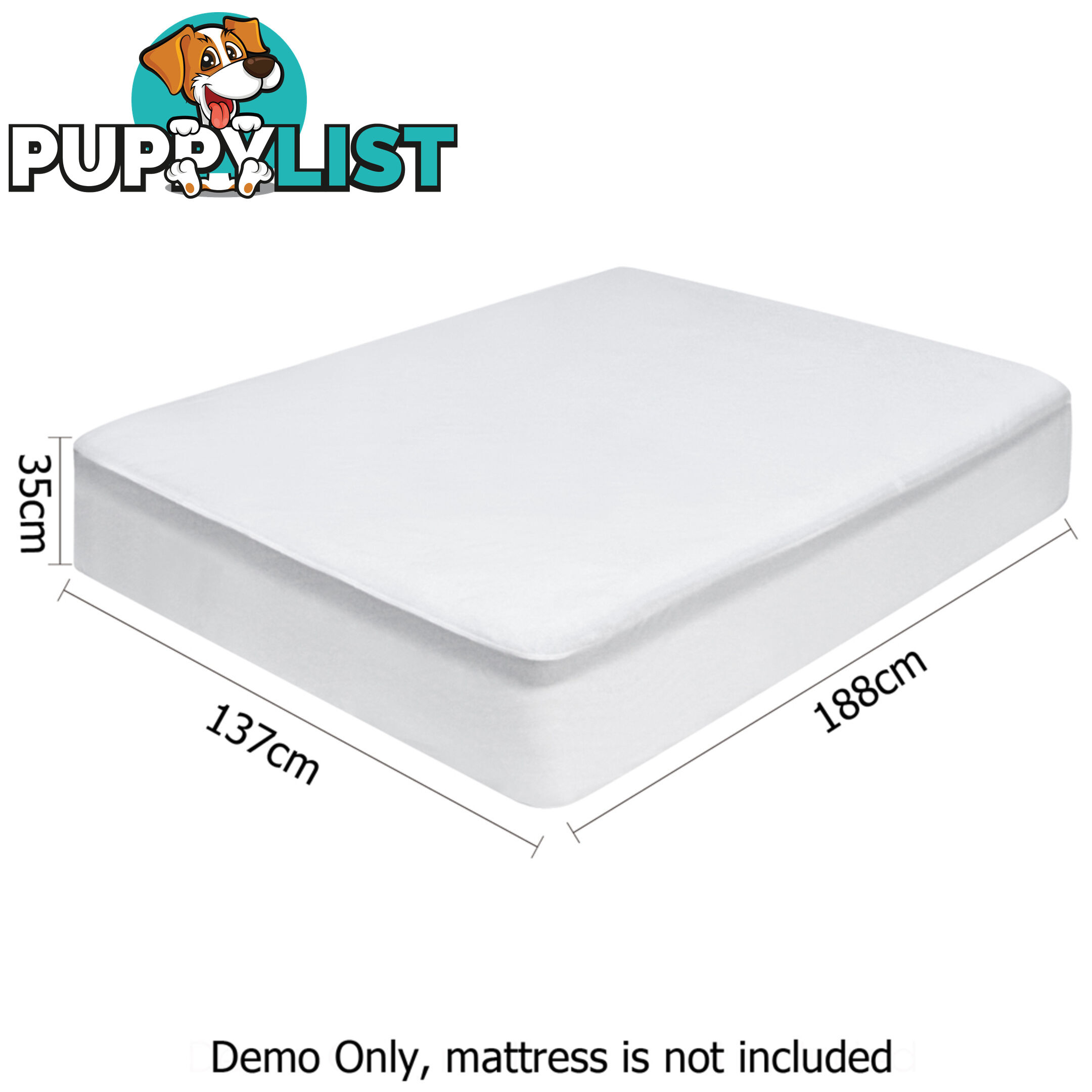 Waterproof Bamboo Mattress Protector - Double