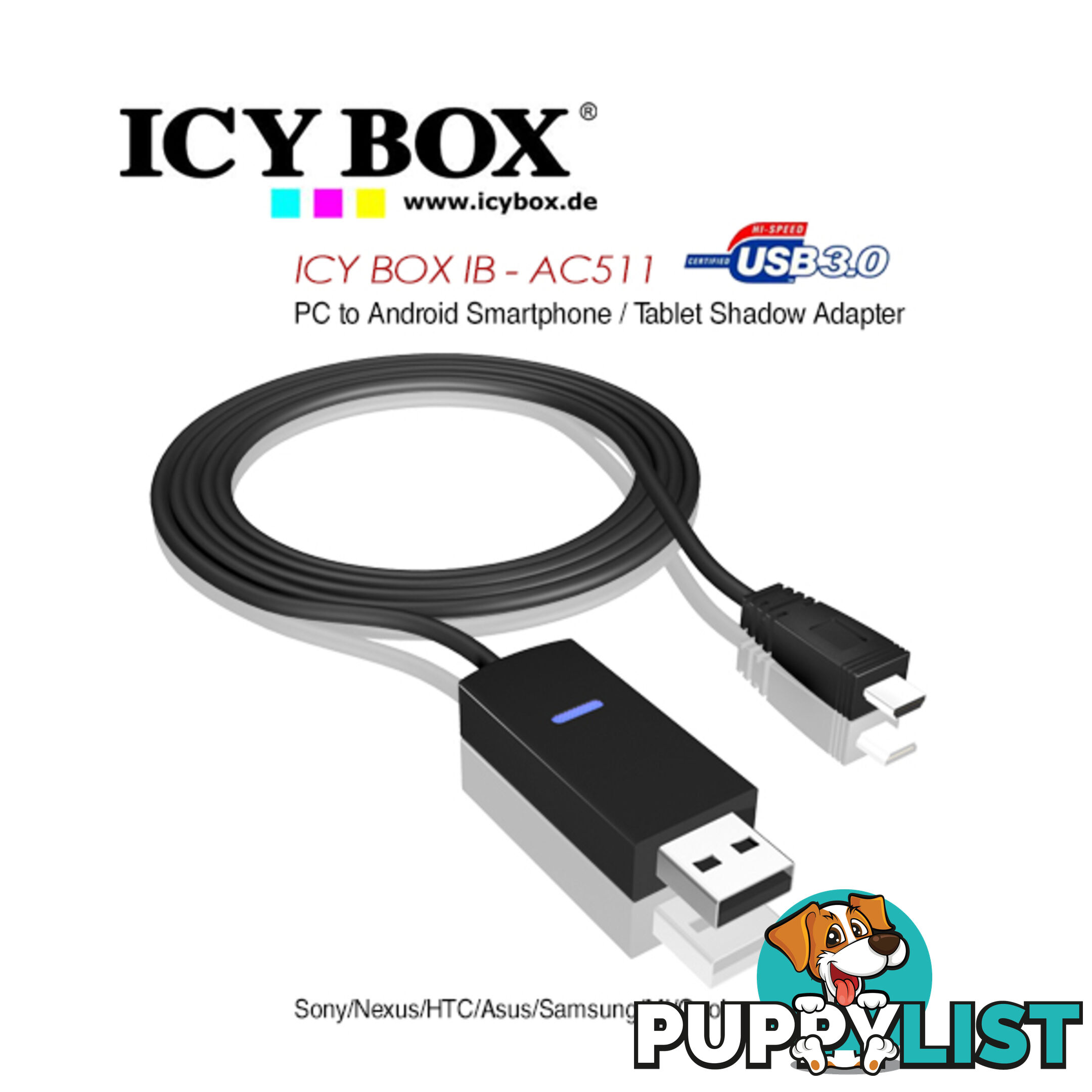 ICY BOX (IB - AC511) PC to Android Smartphone / Tablet Shadow Adapter