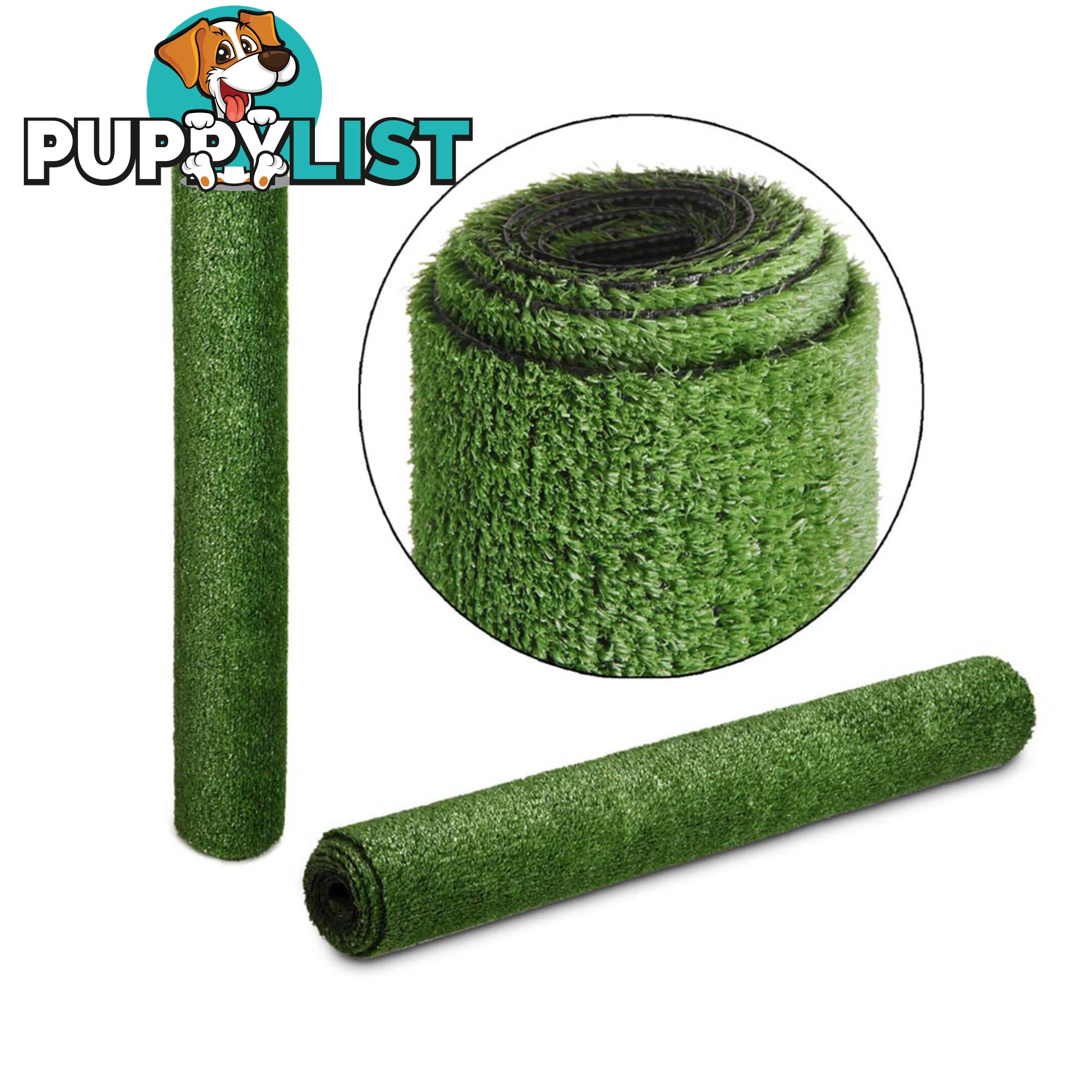 Artificial Grass 10 SQM Polypropylene Lawn Flooring 1X10M Olive Green