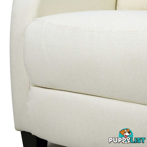 Linen Fabric Armchair Recliner - Beige