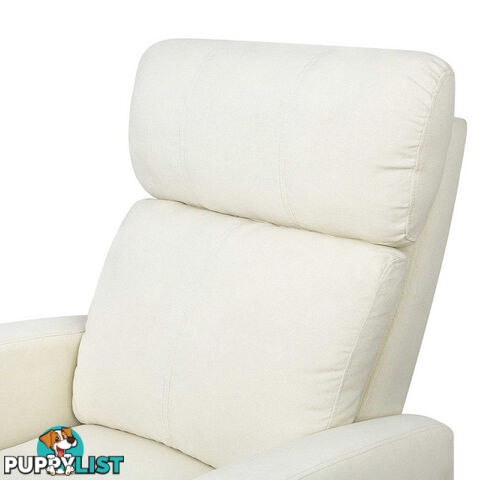 Linen Fabric Armchair Recliner - Beige