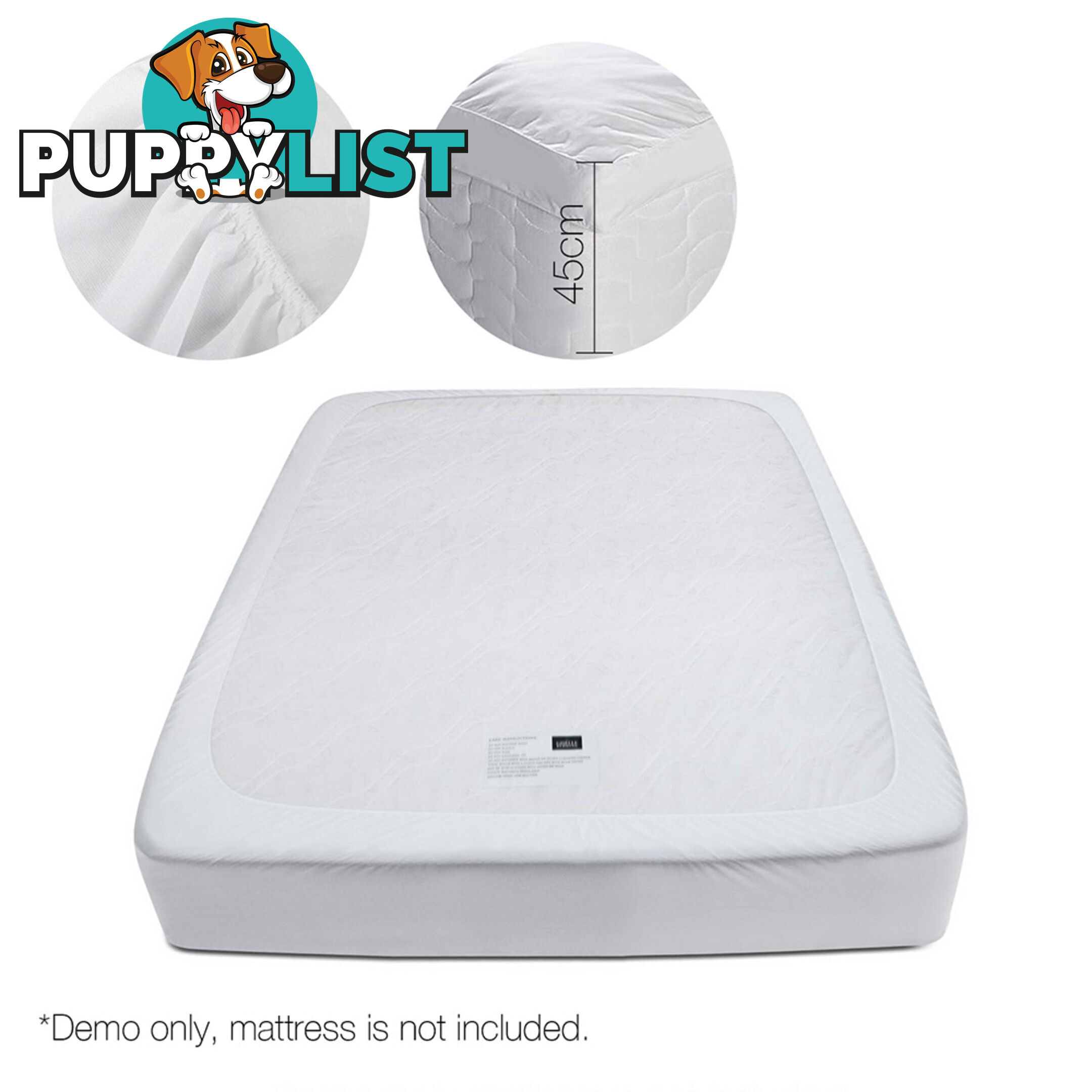 Duck Feather & Down Pillowtop Matress Topper - King Single