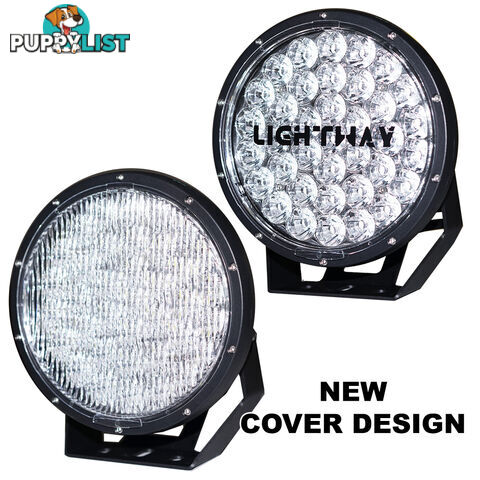 Pair 9inch 370w Cree LED Driving Light Black Spotlight Offroad HID 4x4 ATV