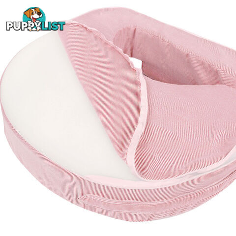 Baby Breast Feeding Support Memory Foam Pillow w/ Zip Cover Pink