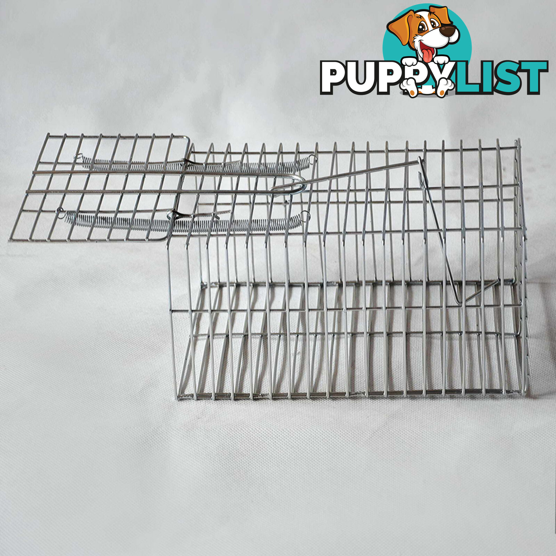 Set of 4 Humane Animal Trap Cage 29 x 15 x 15cm Silver