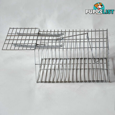 Set of 4 Humane Animal Trap Cage 29 x 15 x 15cm Silver