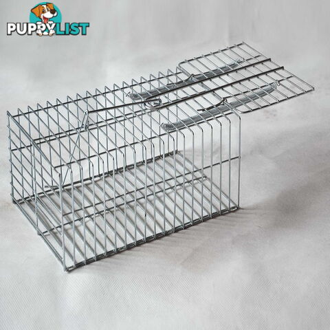 Set of 4 Humane Animal Trap Cage 29 x 15 x 15cm Silver